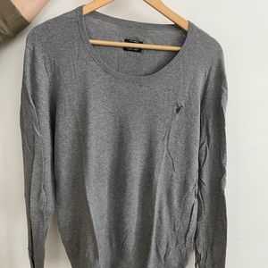 AllSaints gray light pullover